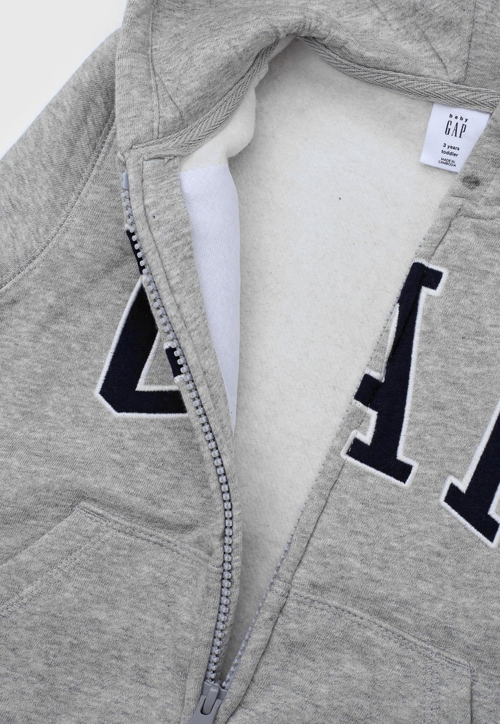 Blusa De Moletom GAP Infantil Logo Cinza