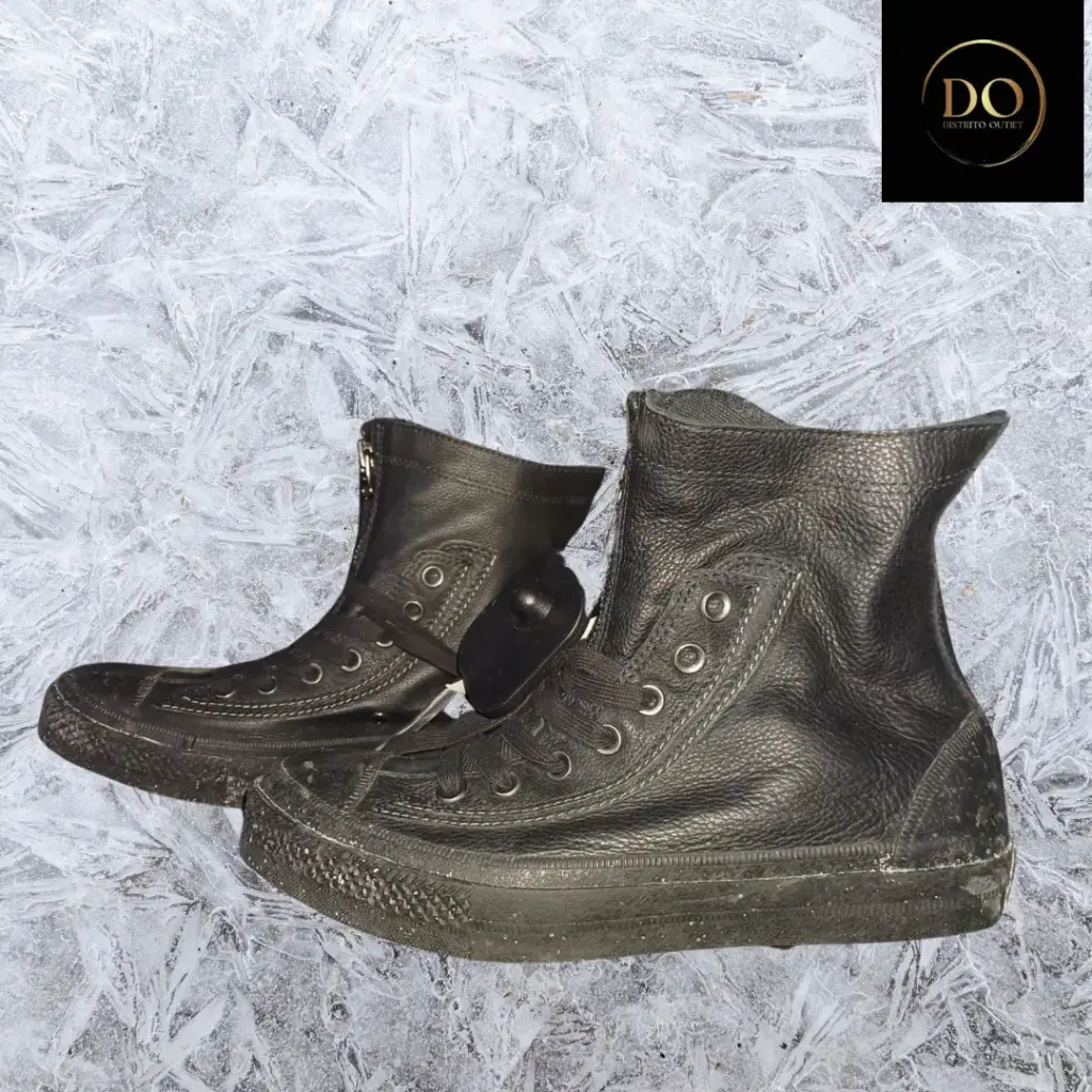 [9107] Tenis CONVERSE Chuck Jaylor con sierre C Negro T 24.5