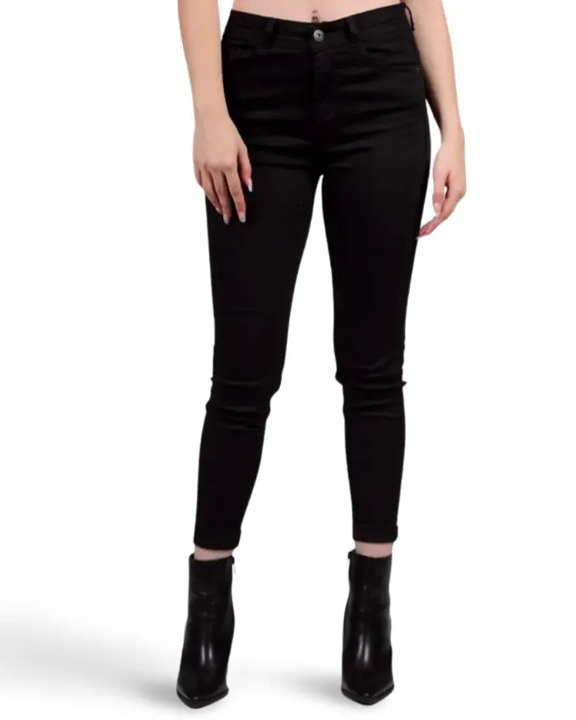 Pantalon  de Mezclilla SERER C Negro T 4