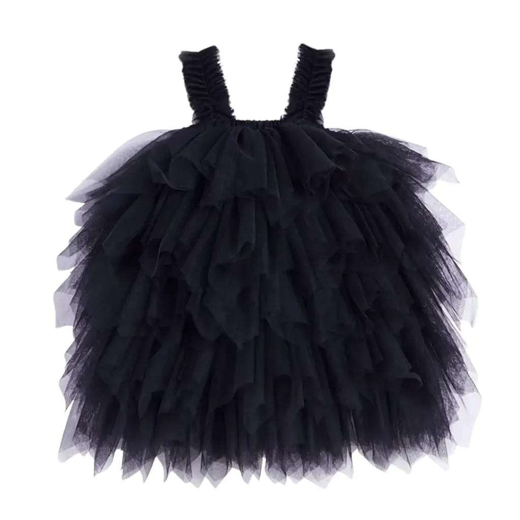 Vestido de tul C Negro T 3