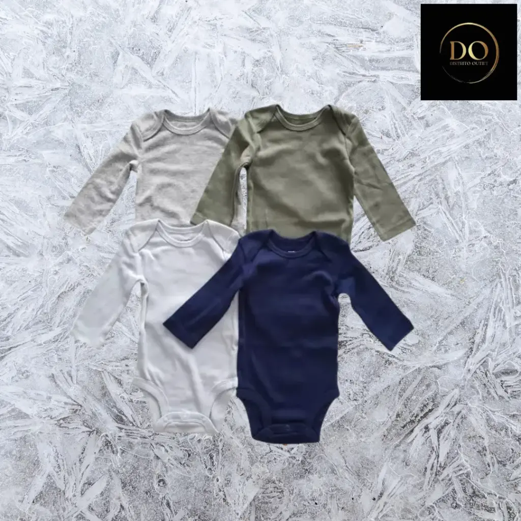 Pañalero  manga larga 4 pza.Carter´s C Varios colores T pre 0 meses