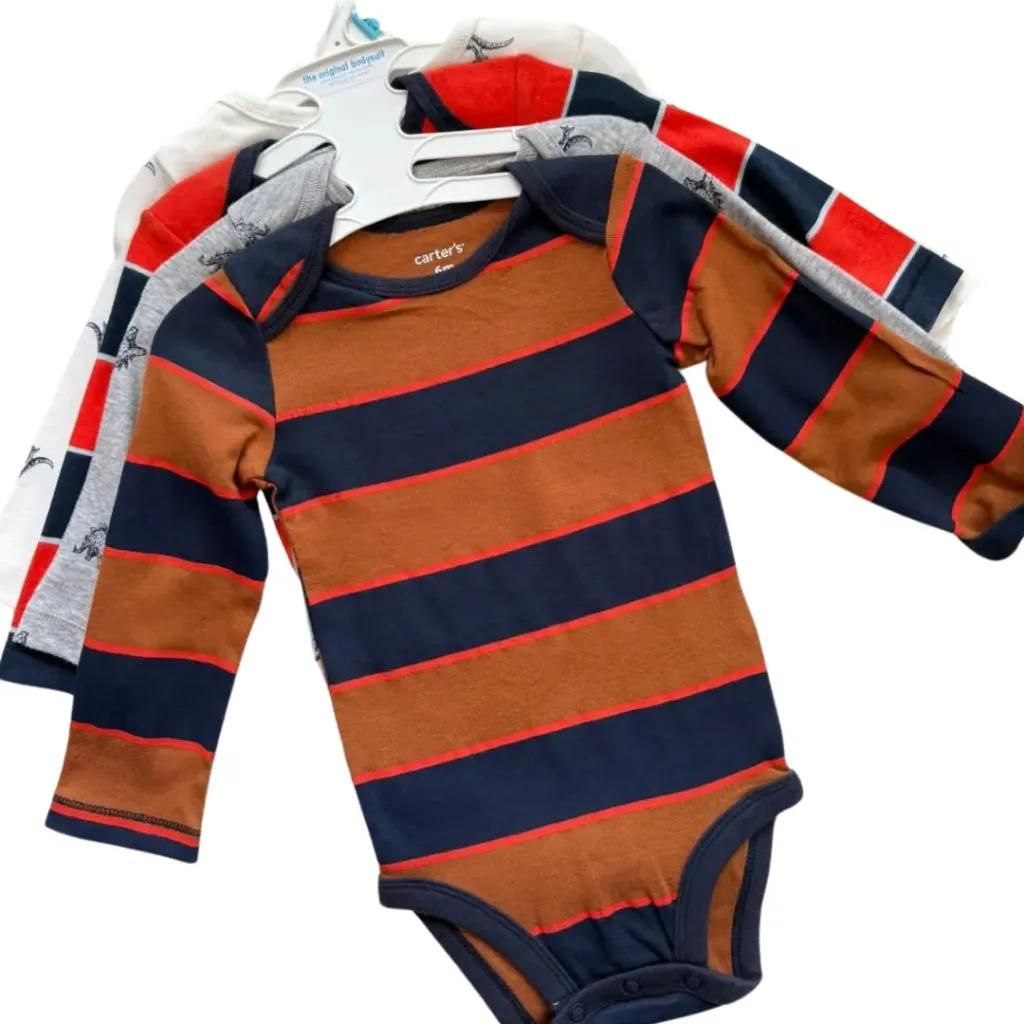 Pañalero  manga larga 4 pza.Carter´s C Varios colores T 3 meses