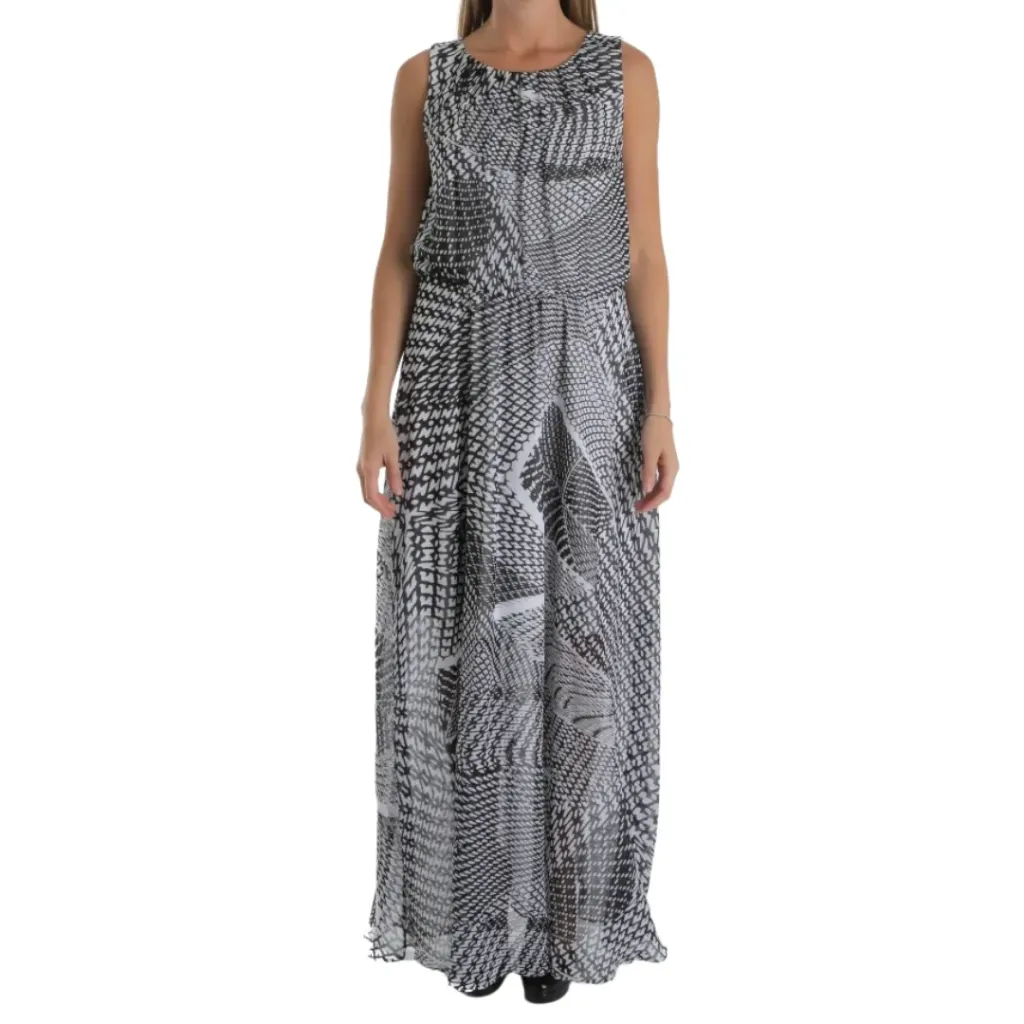 [9160] Vestido Ro Y De C Negro-Blanco T L