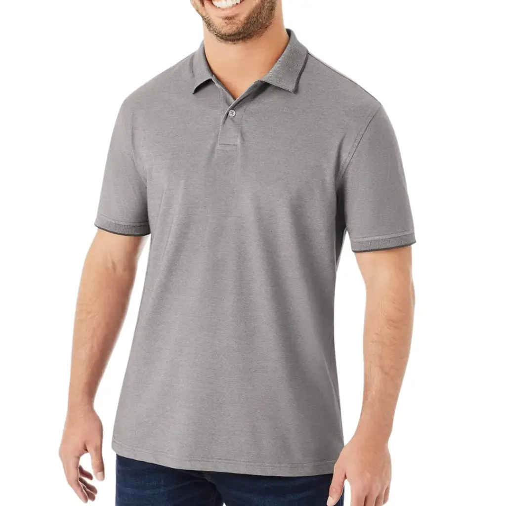 Playera tipo polo PIQUE POLO C Gris T M