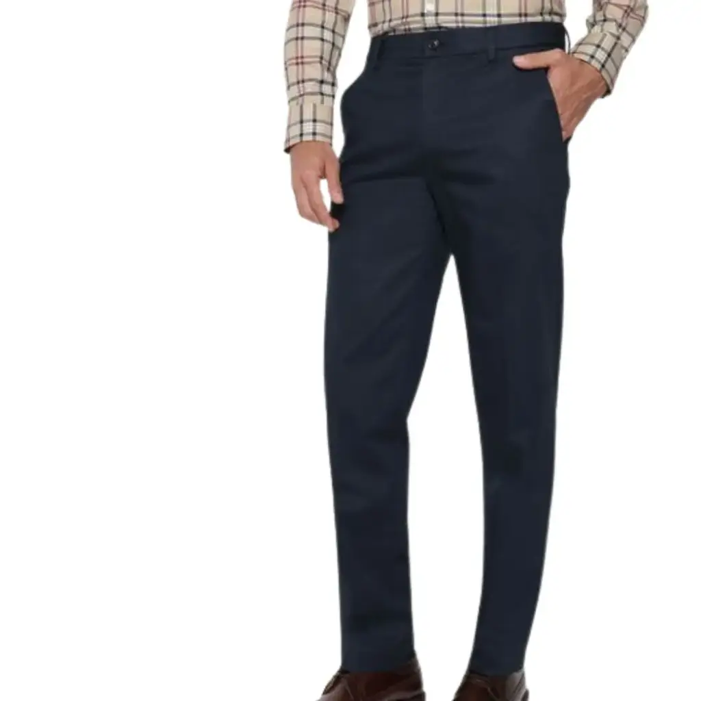 Pantalon de Golf elastico ajustado C Azul marino T 38w x 30l