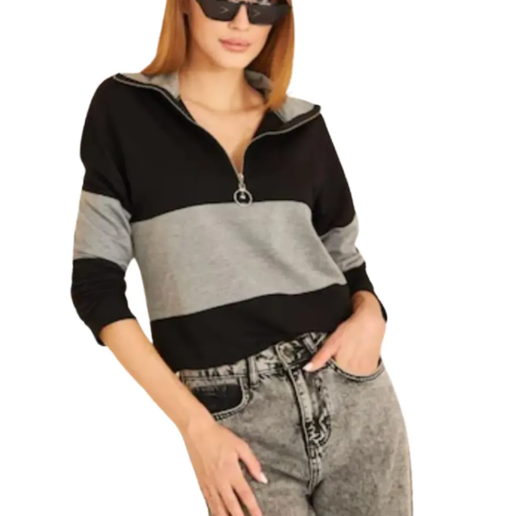 Sudadera Con Cuello Y Cierre C Varios Colores T S