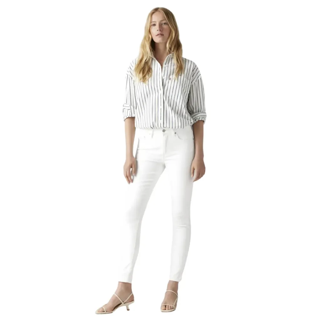 [7216] Pantalon de Mezclilla Levis C Blanco T 28x 30