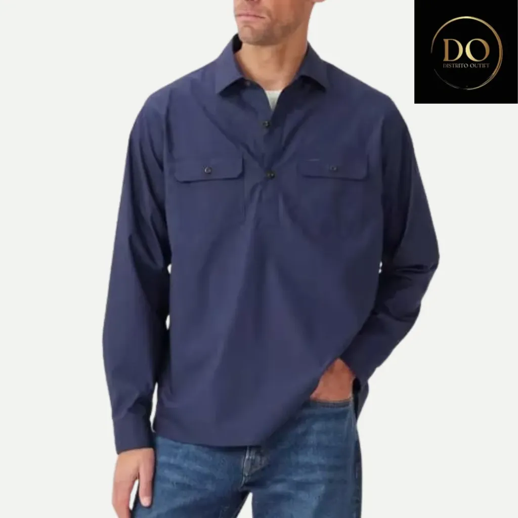 Camisa Mutual Weave  C Azul Rey T XL