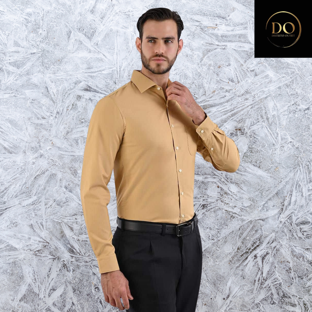 [8002] Camisa Alfani C camello T S