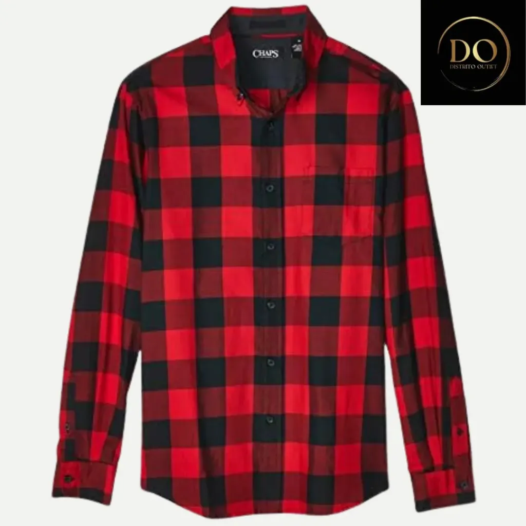 Camisa St Johns Bay C Negro-Rojo T XL