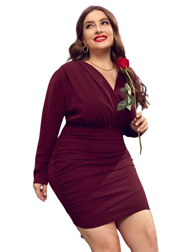 [8901] Vestido Pinup Fashion  C Guinda T S