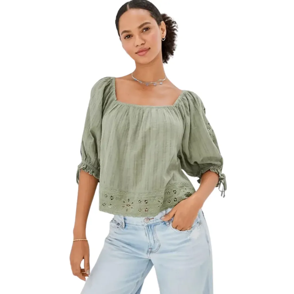 [1169] Blusa American Eagle C Verde T L