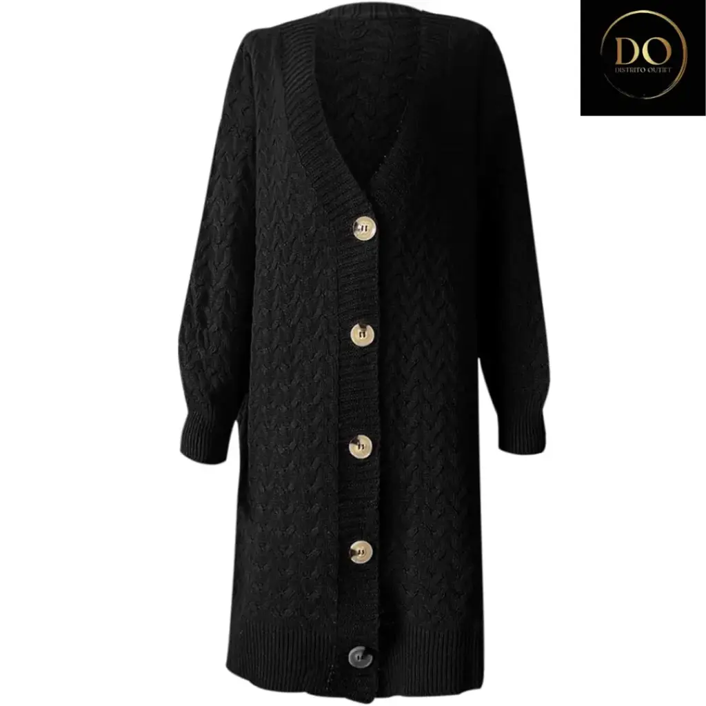 Sueter Botones  C Negro T XL