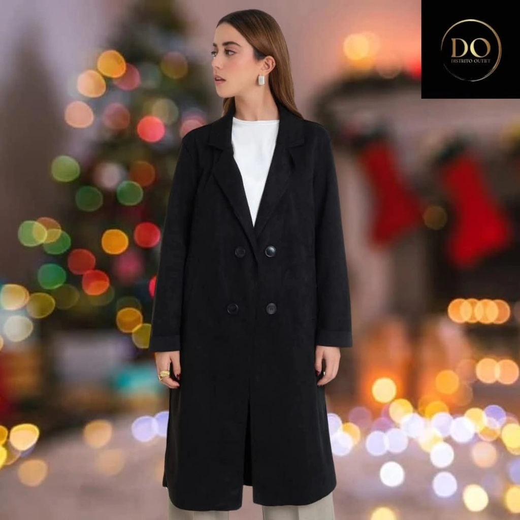 [9227] Abrigo SHEIN CURVE C Negro T XXXL