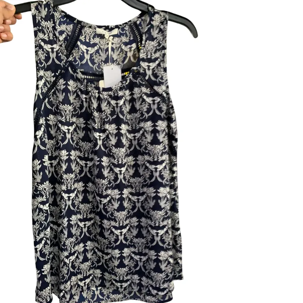 Blusa Pleione C Blanco-Azul T XS