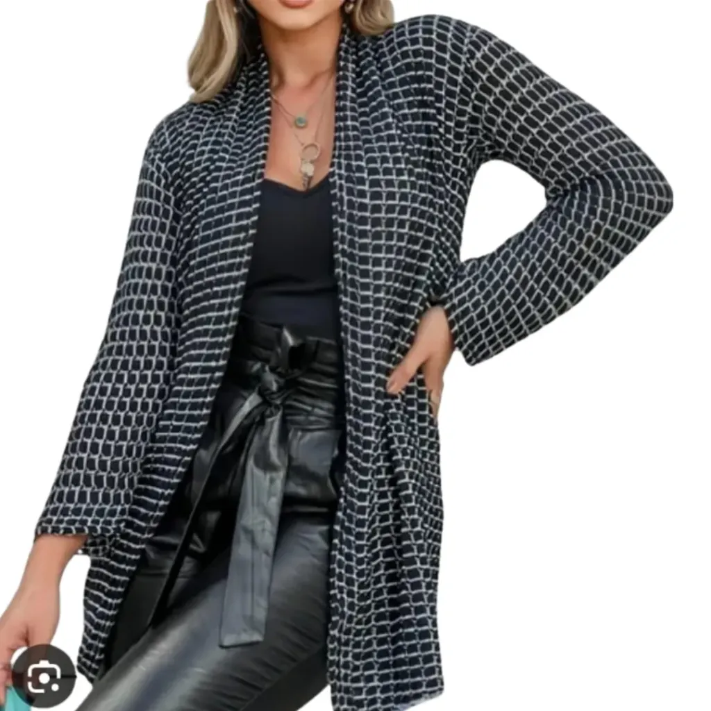 Saco shein C Negro- Blanco T M