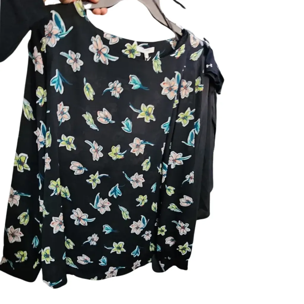 Blusa  PLEIONE C Negro -Floral T L