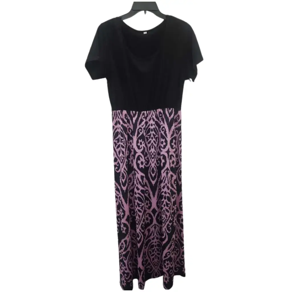 Vestido C Negro - Rosa T XL