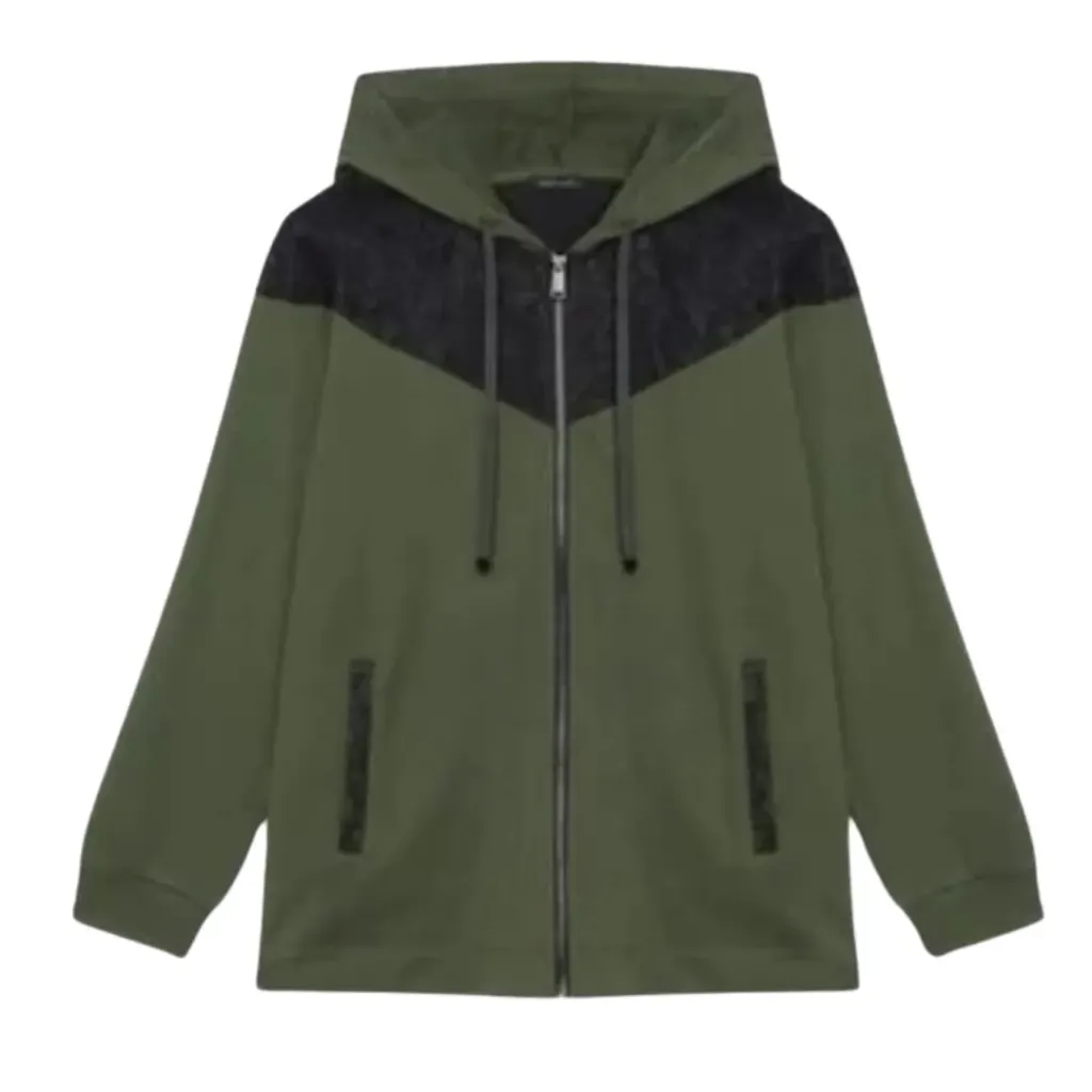 Sudadera C Verde Militar T L