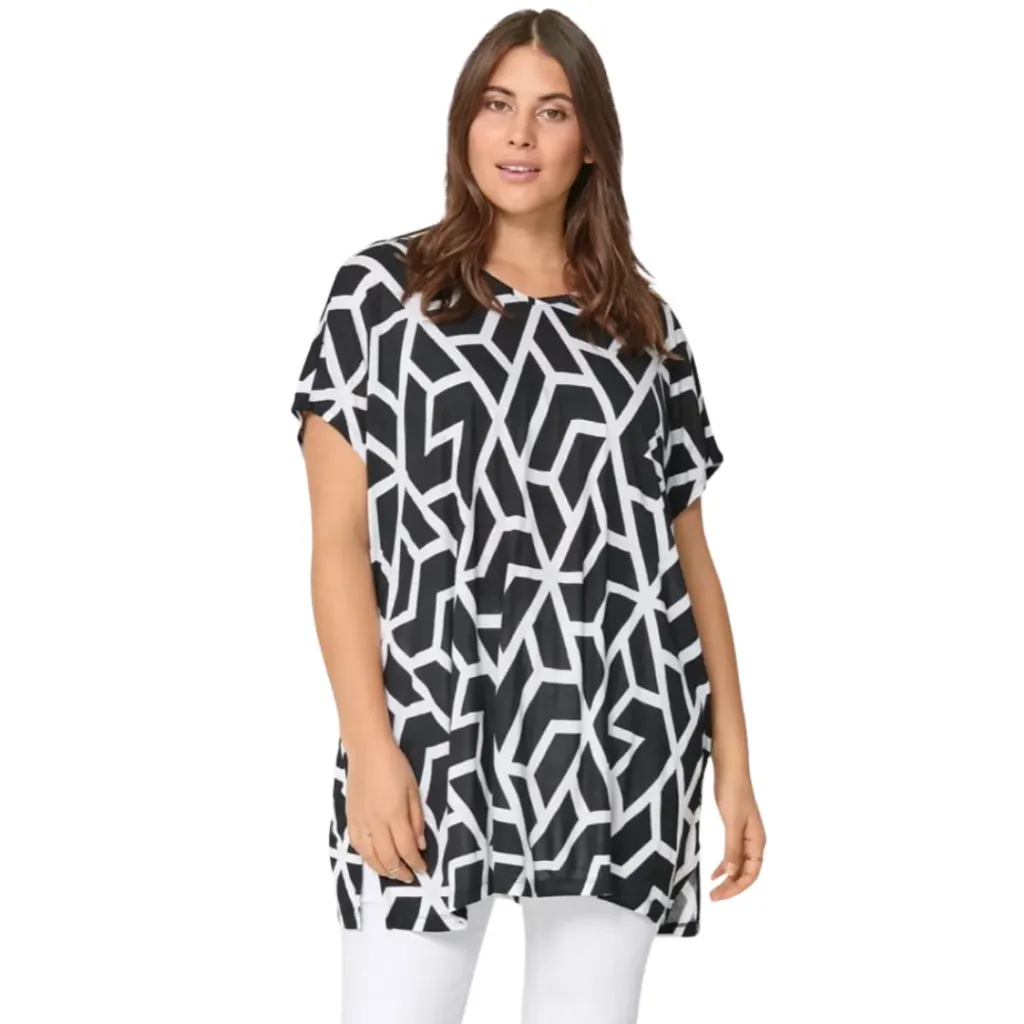 Blusa VEROMODA C Negro - Crema T 46