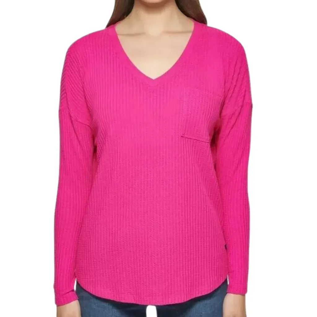 [3191] Playera Calvin Klein  C Rosa T XXL