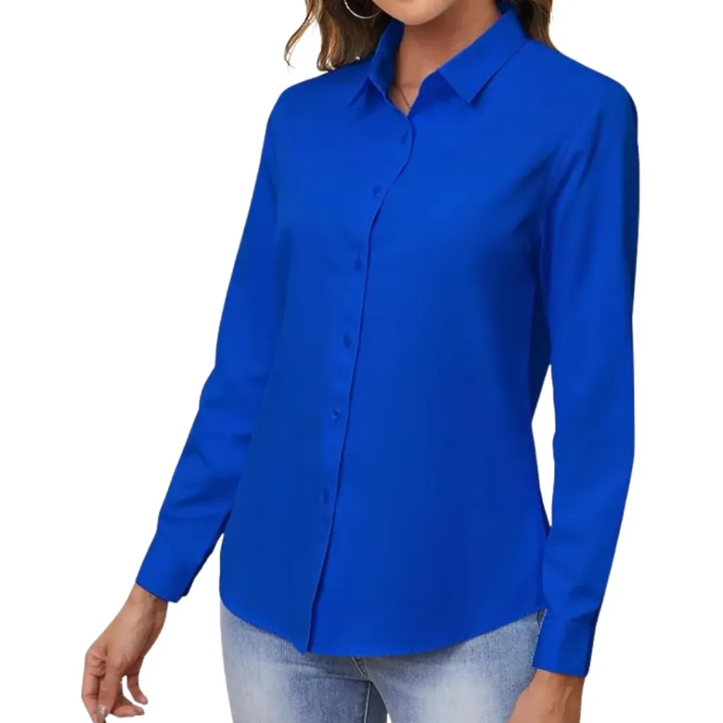 Camisa Manga Larga C Azul T L