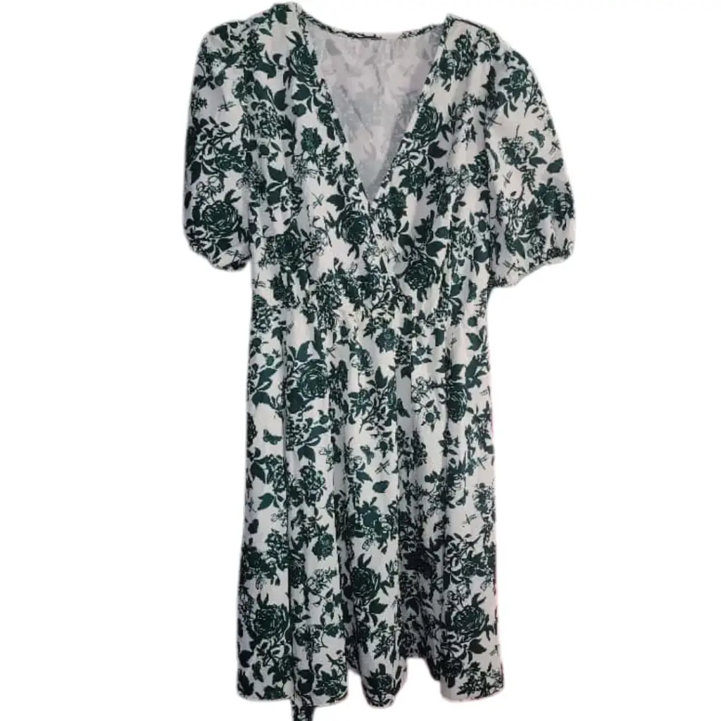 Vestido Shein  C Blanco-Verde T XXXL