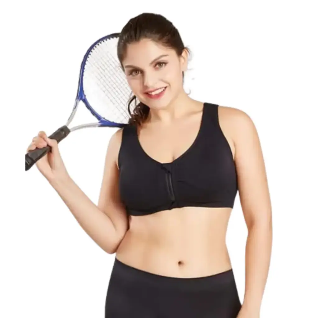 Top con Cierre C Negro T XXL