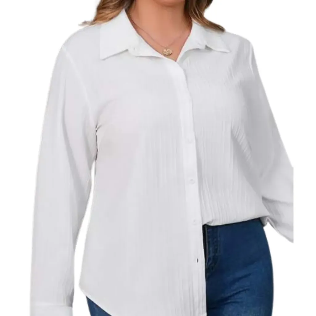 Blusa Manga Larga C Blanco T XXL