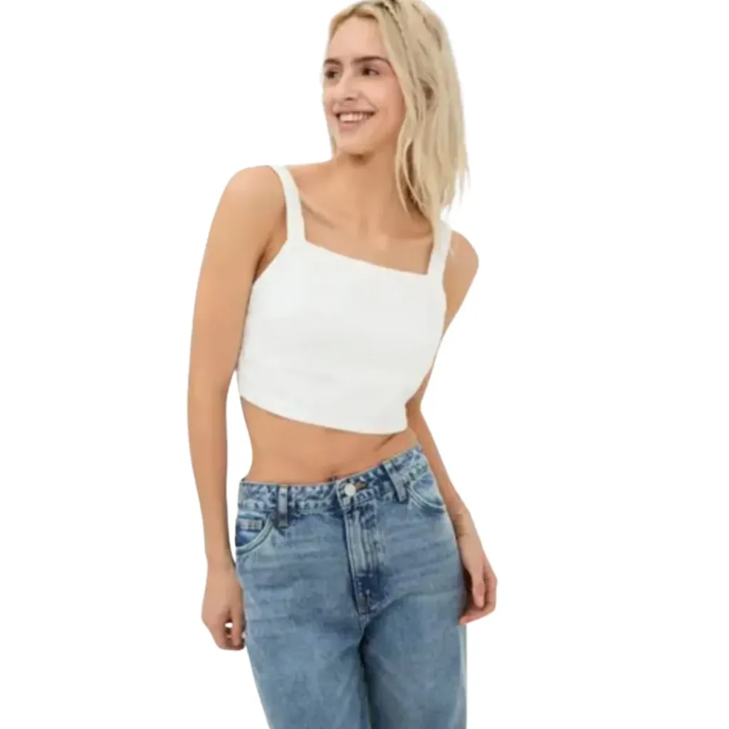 Blusa de tirantes AERIE C Crema T XL