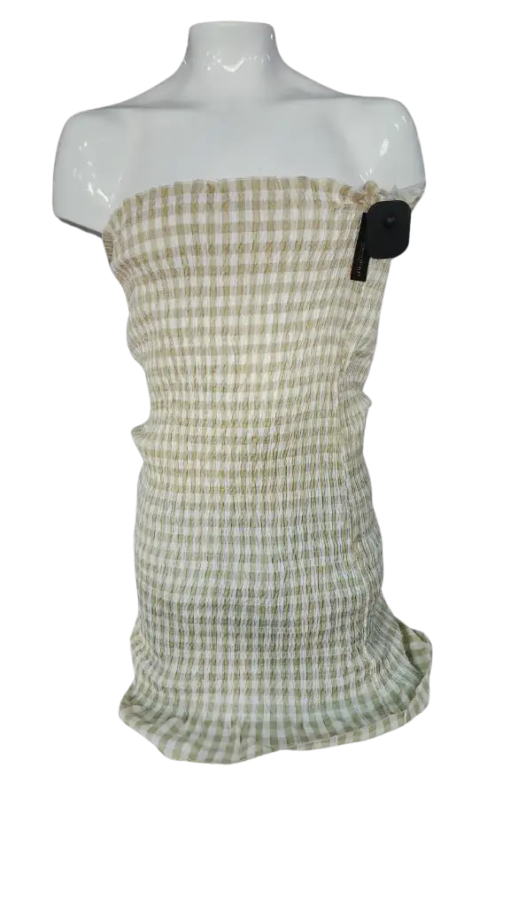 [4750] Vestido Shein  C Blanco-Café T XL