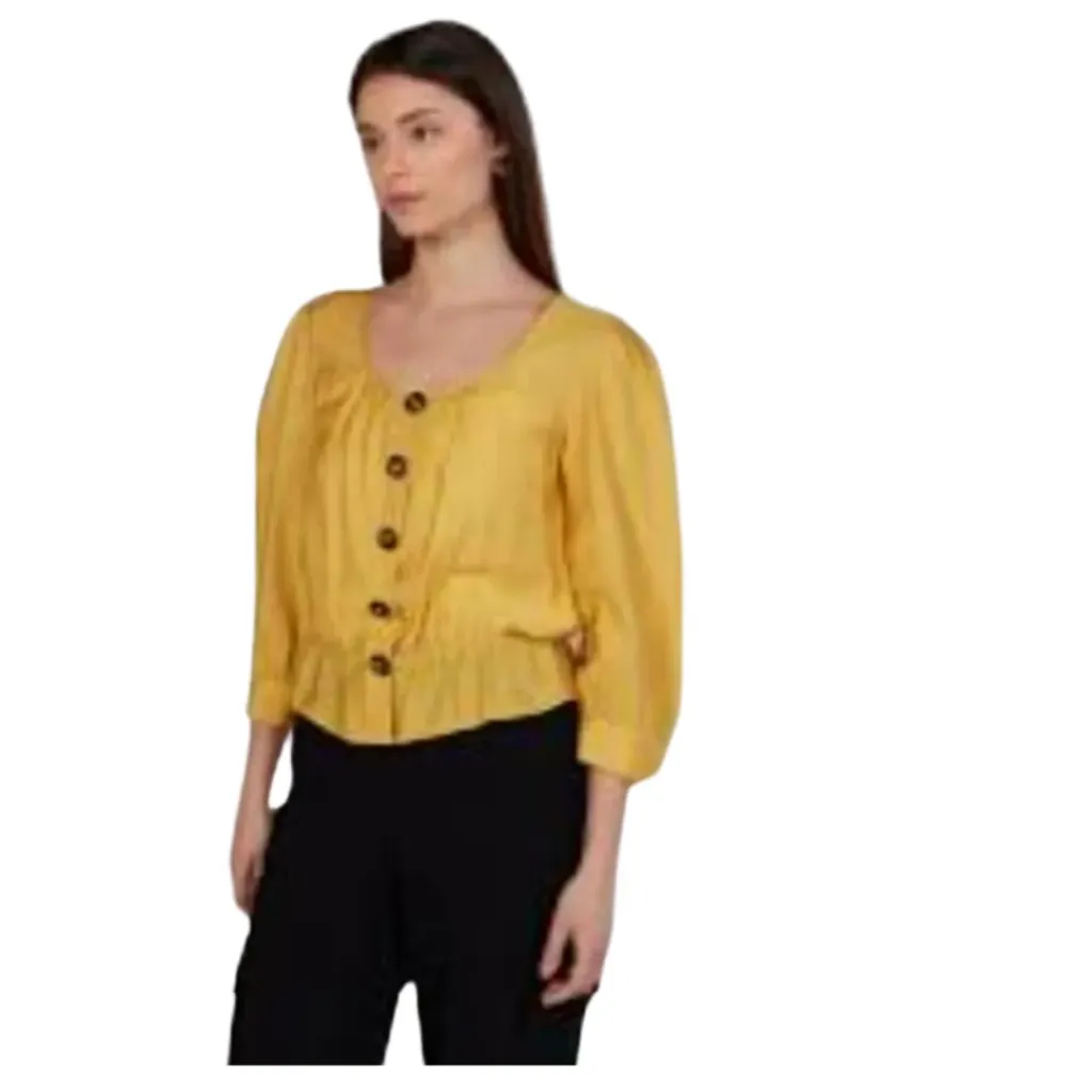 Blusa  manga largaPaper+tee C Mostaza T L