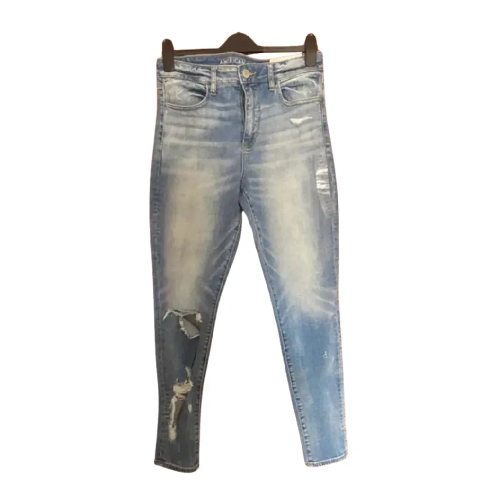 [9339] Pantalon de Mezclilla  DENIM  C Azul T 8