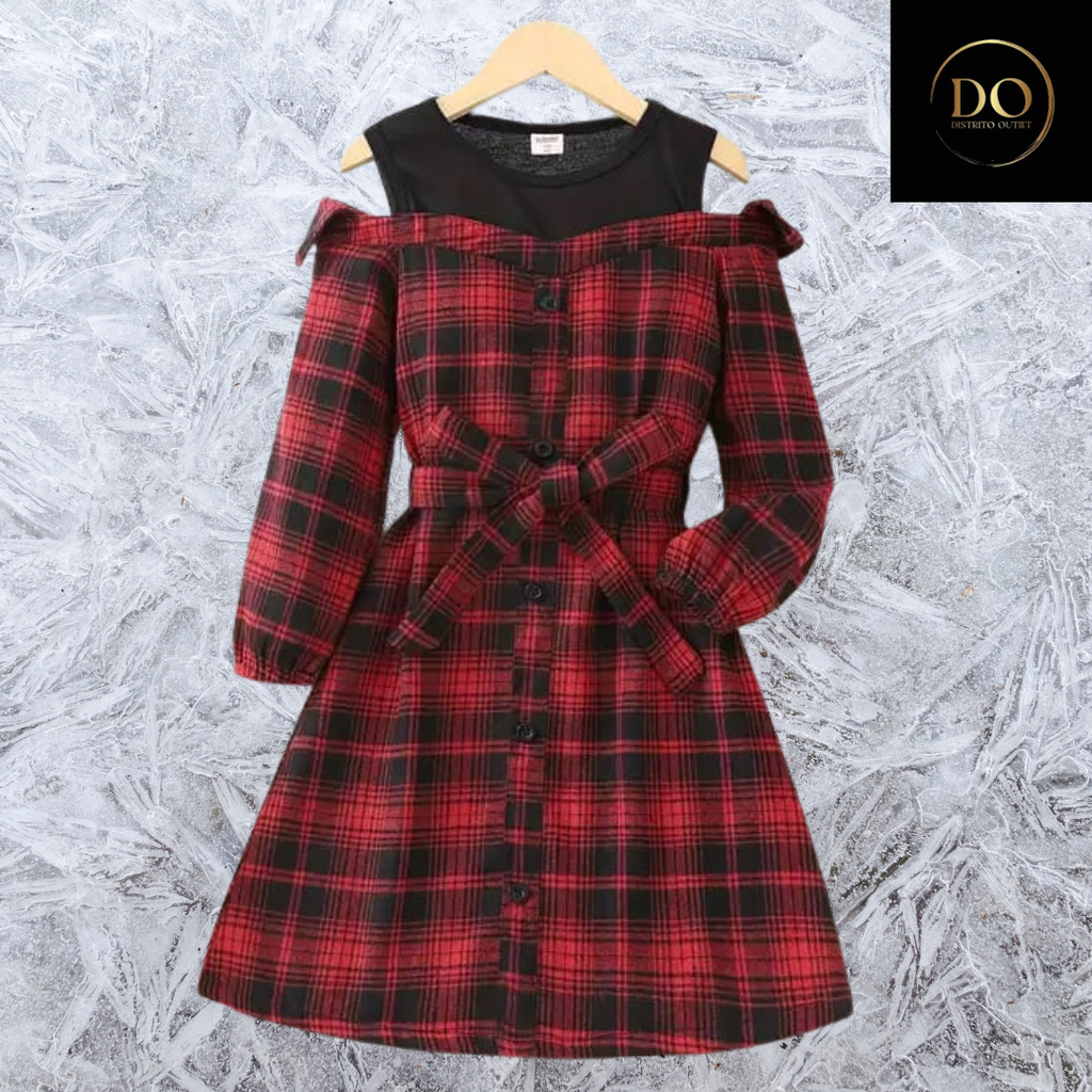 Vestido SHEIN C Negro- Rojo T 5