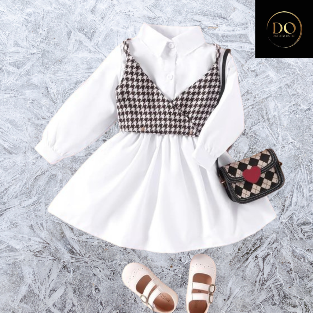 Vestido con top C Blanco T 3