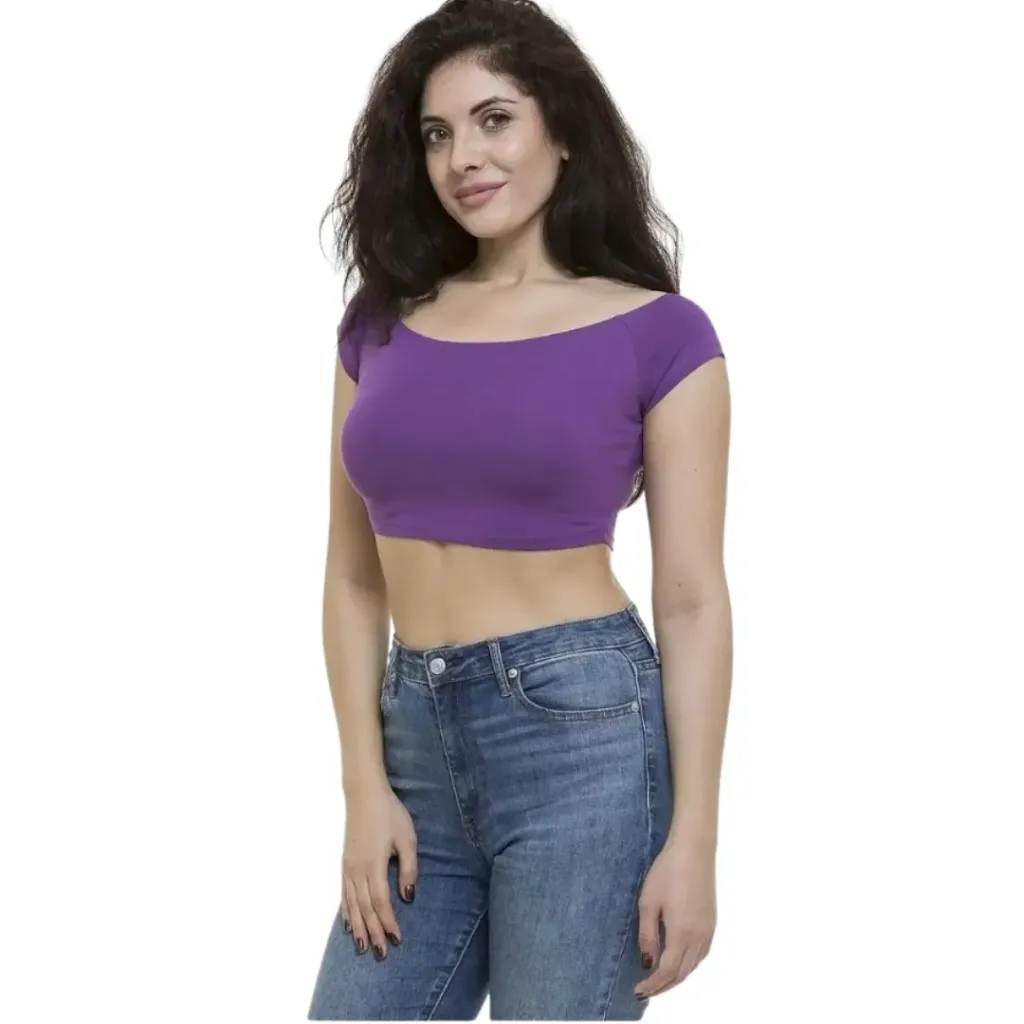 Crop Top Lyaner C Morado T XS