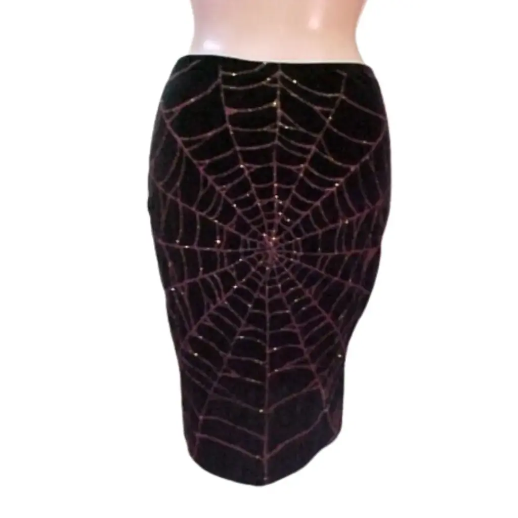 Falda terciopelo SHEIN C Negro T M