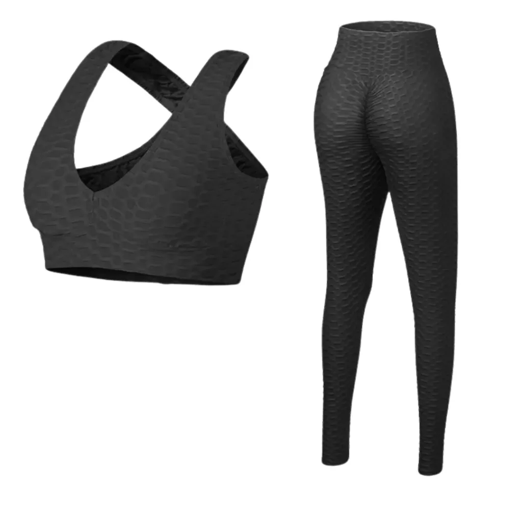 [9411] Conjunto licra con top XJBOO C Negro T XL