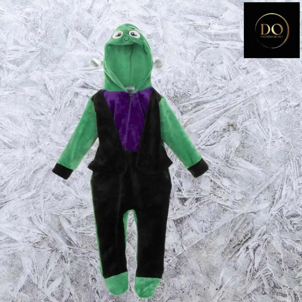 Mameluco Frankenstein C negro verde T 6M 