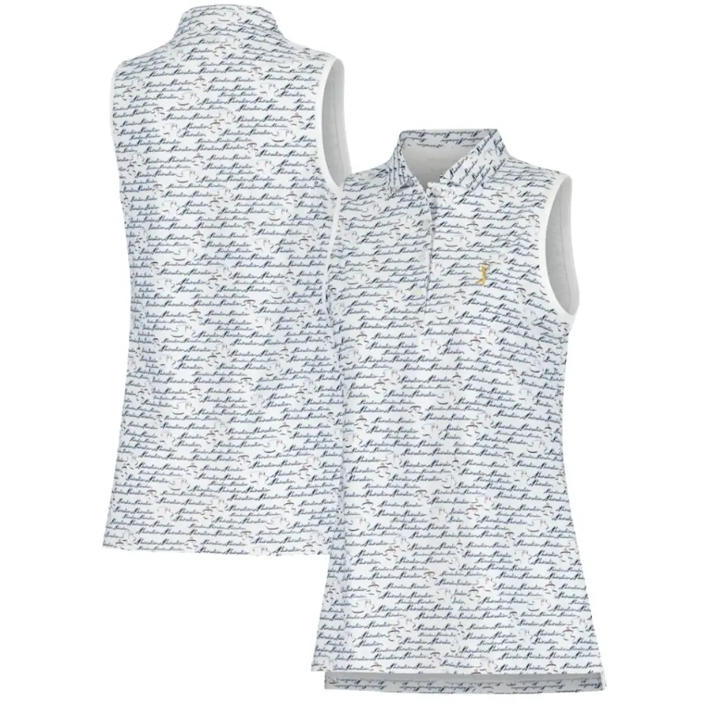 Playera PUMA s/mangas Blanca puntos C Negros T M