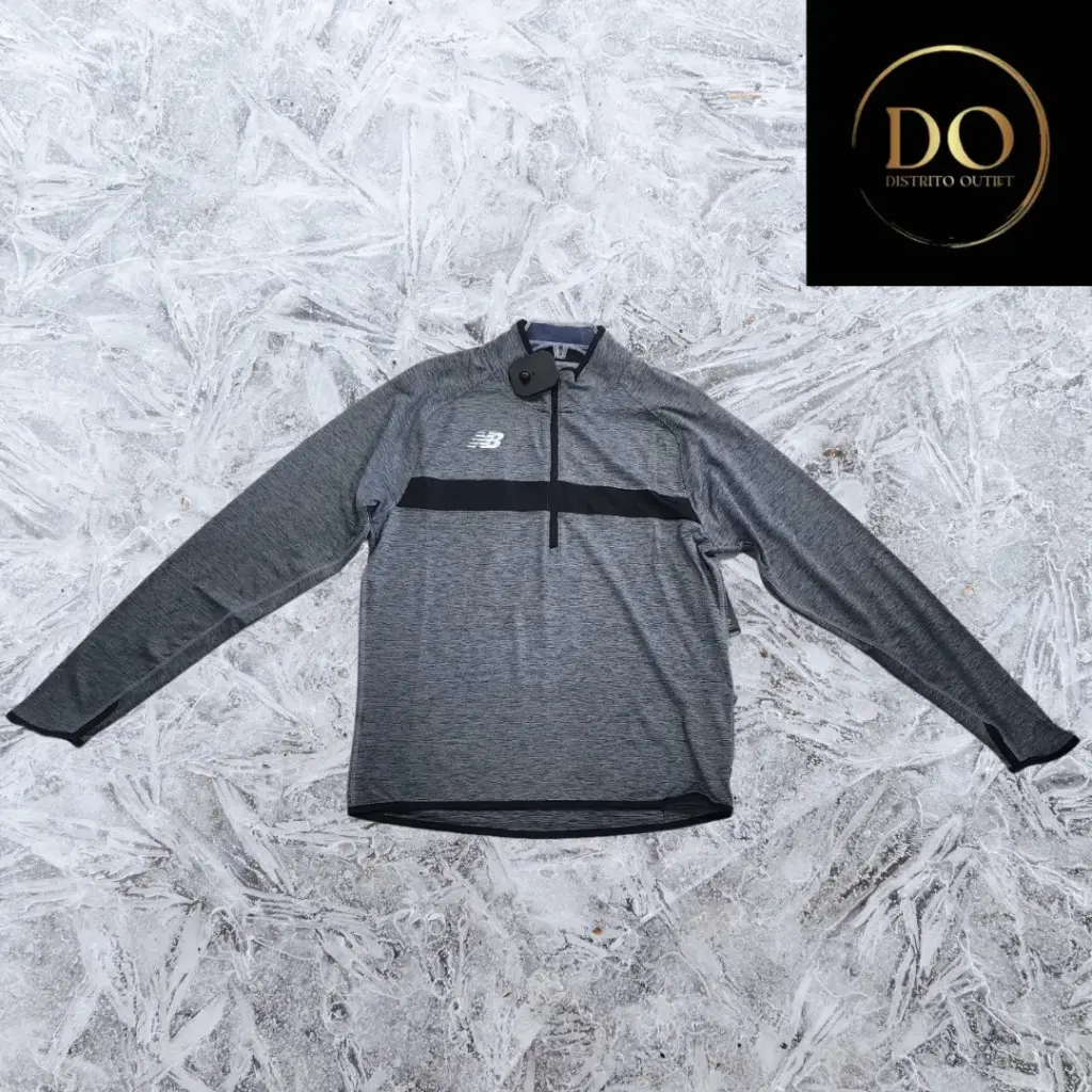 [727644] Chamarra NEW BALANCE C Gris c/Negro T M