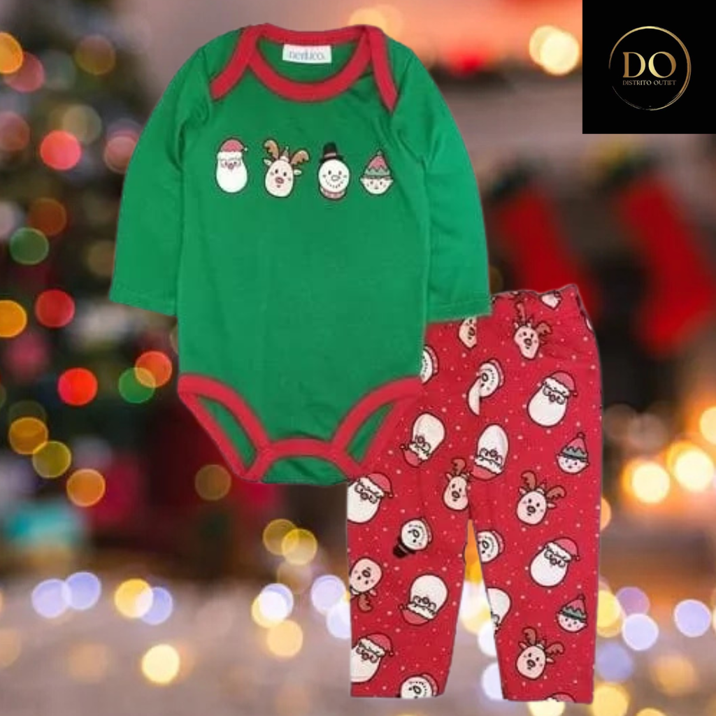 [887405] Pañalero manga larga con pantalon Navideño Nenuco
