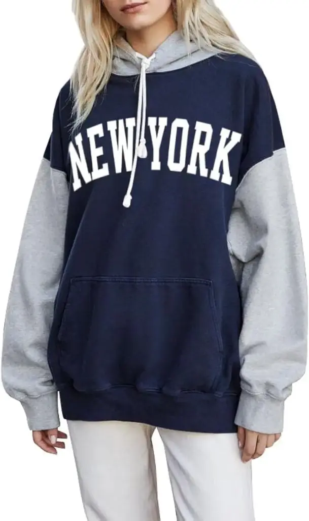 Sudadera new york  C Gris y azul  T XXL