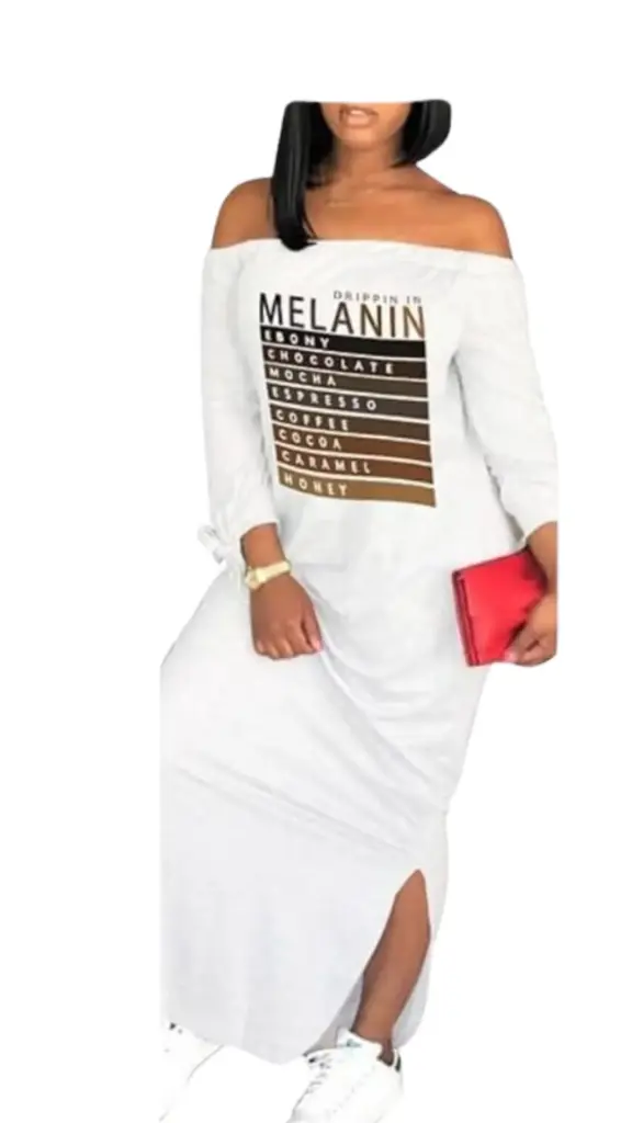 [274446] Vestido con estampado C Blanco T XL