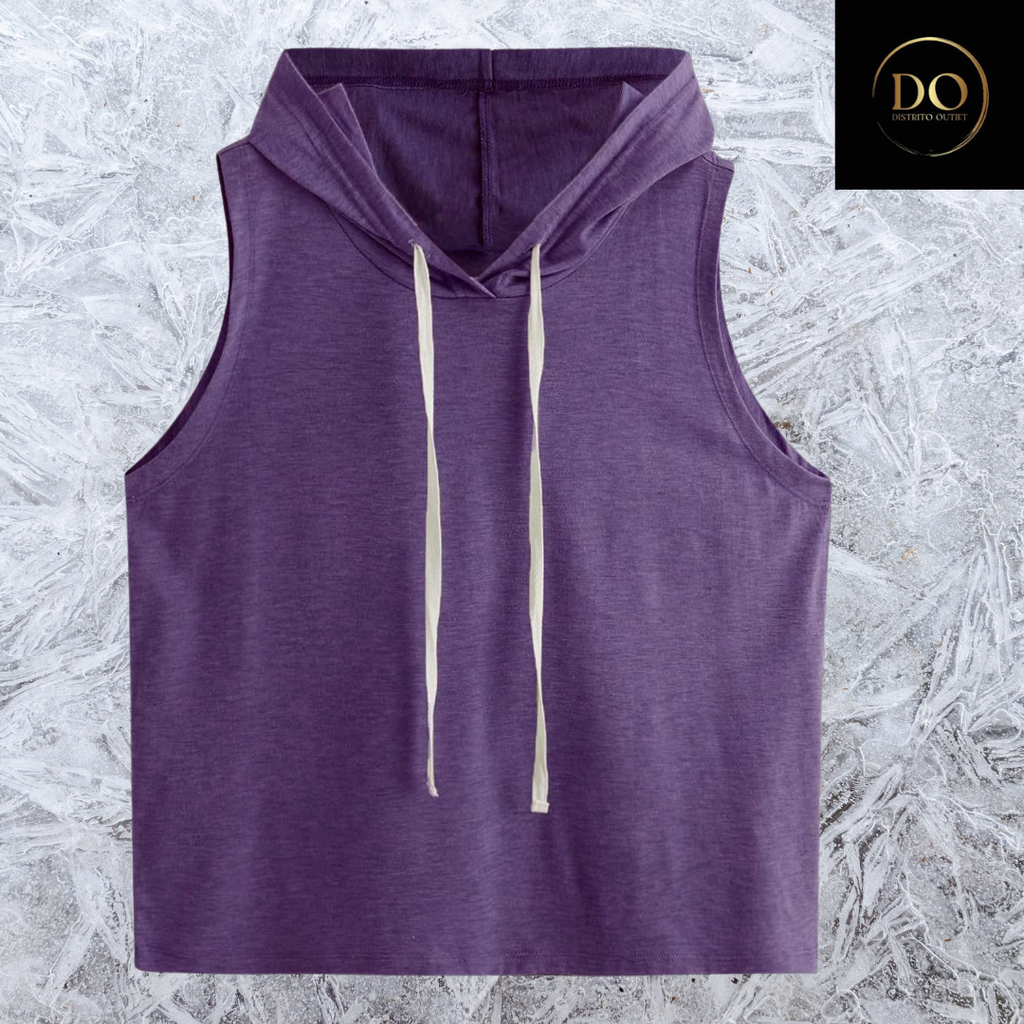 [650925] Camiseta con gorra SweatyRocks C Morado T XL