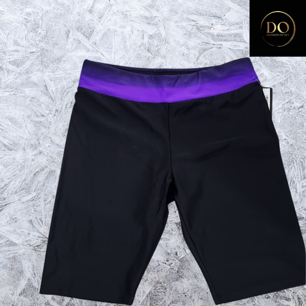 Short Licra C Negro -Morado T S