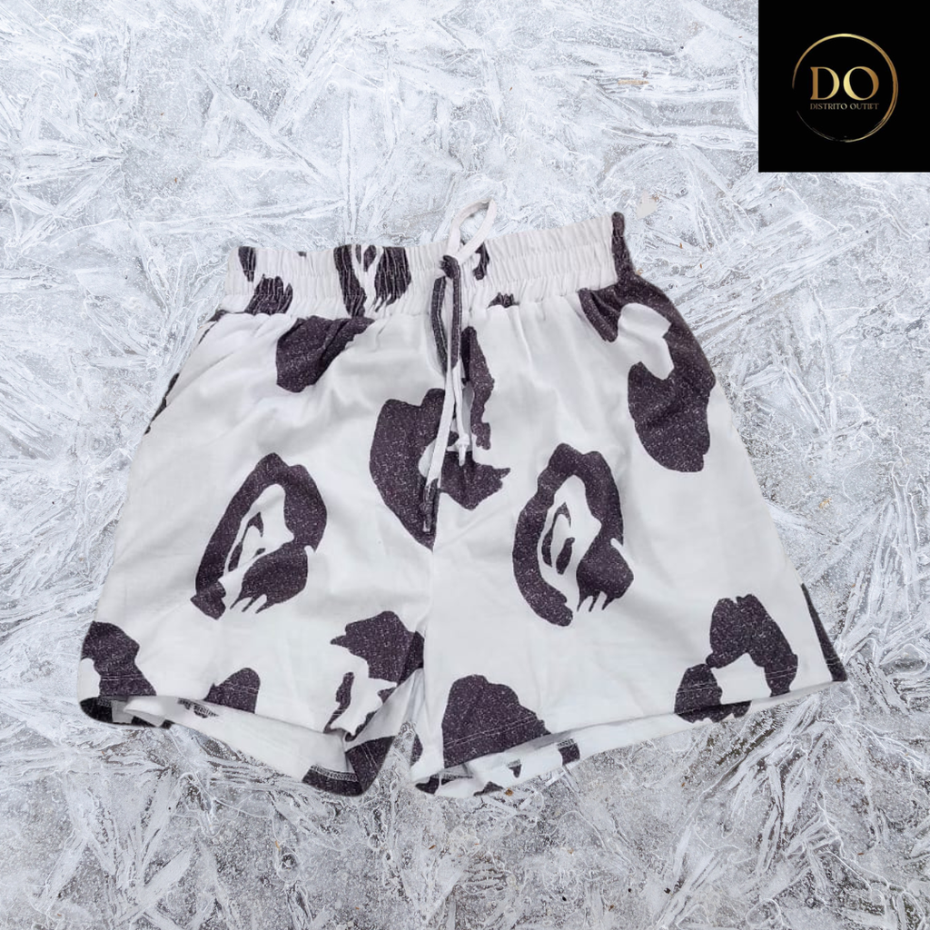 [887530] Short C Blanco / Negro T S