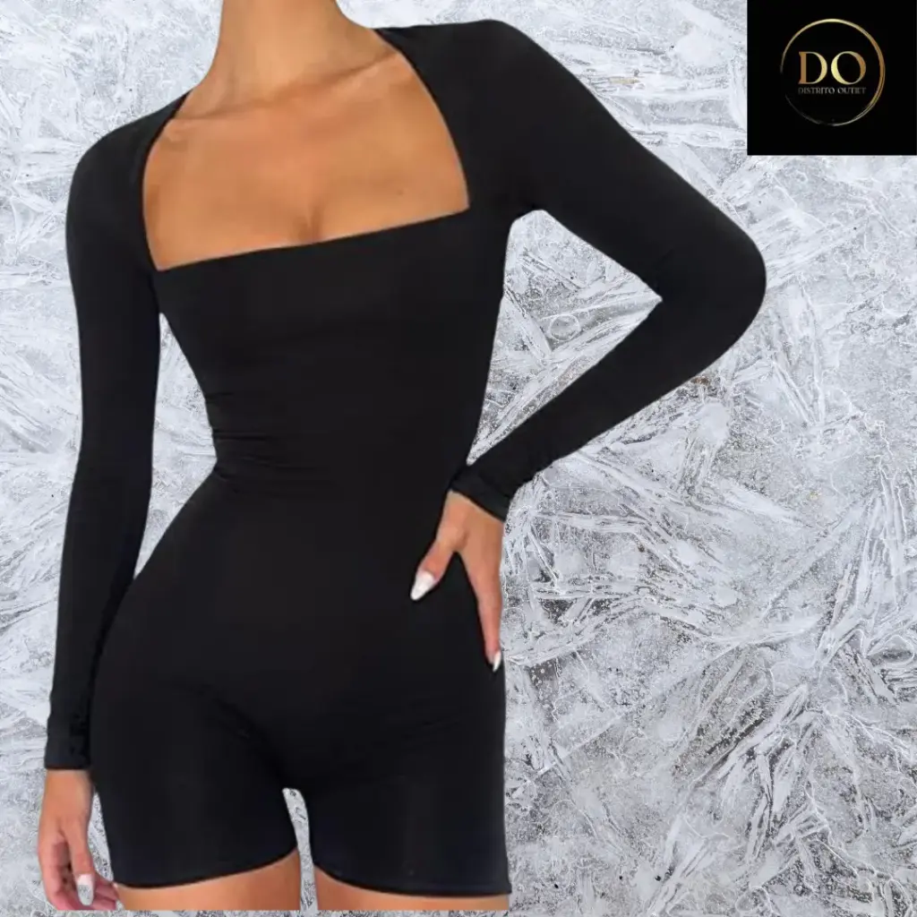 [106502] Enterizo  Short OQQ Color Negro T L