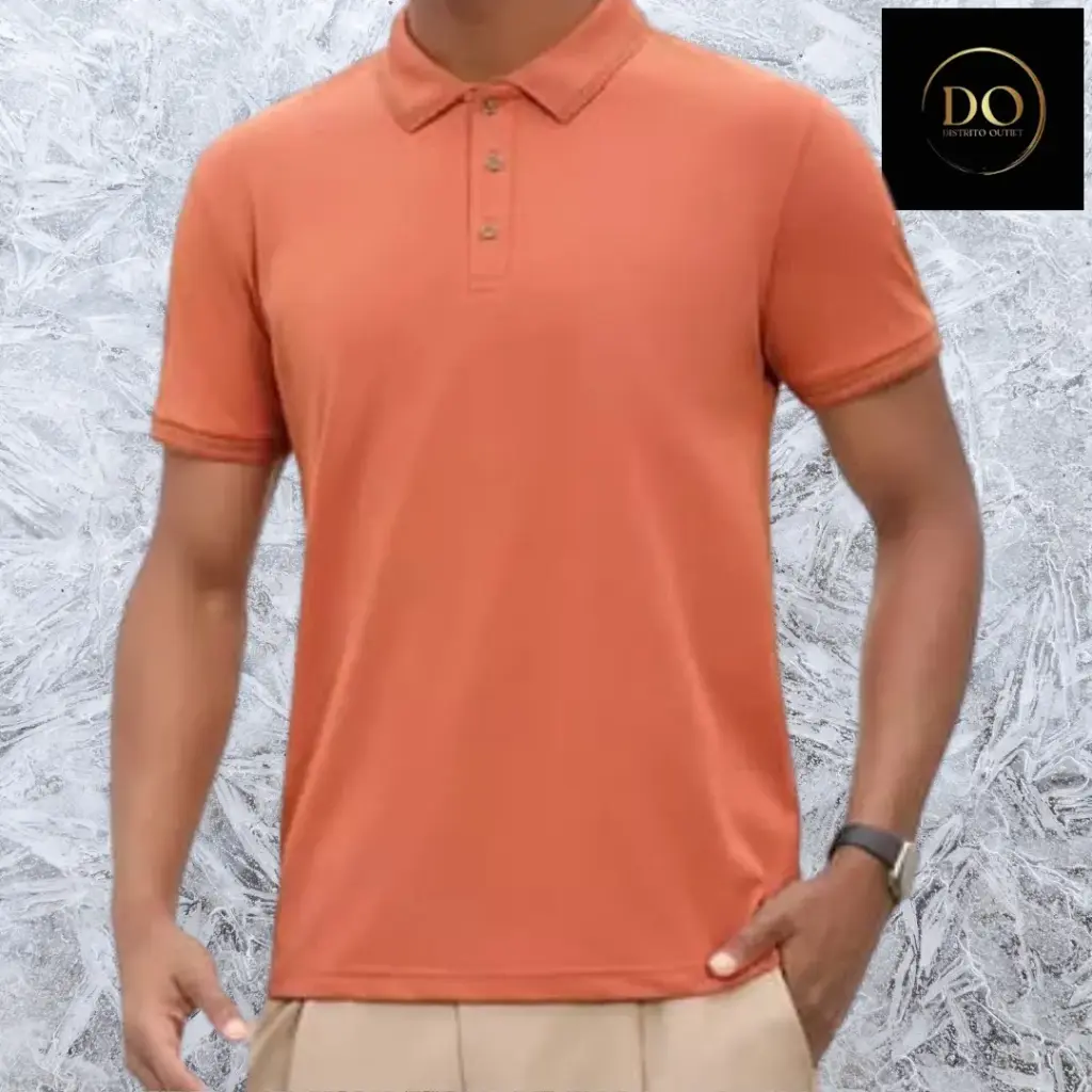 Playera tipo polo C Naranja T XL