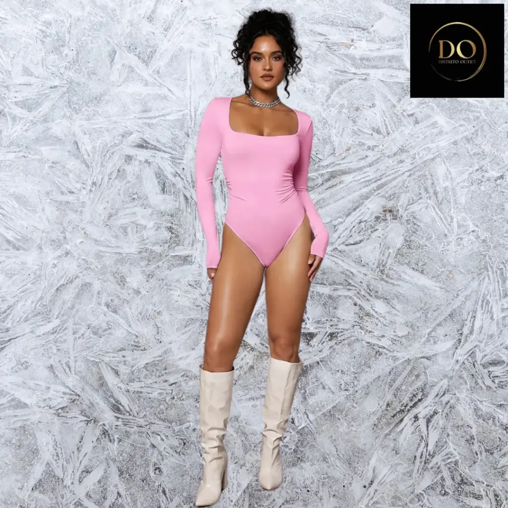 Faja  leotardo manga larga OQQ C Rosa T S